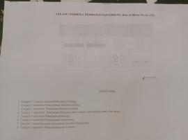 Lelang Terbuka Pembangunan Kantor Kalurahan Ngalang